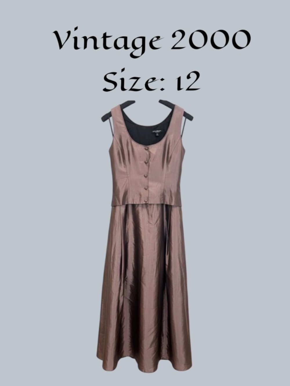 Vintage 2000 Scott McClintock Millennium 2000 Dusty Purple 2 Piece Formal Dress